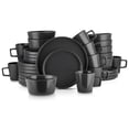 thumbnail image 1 of Stone Lain Celina Stoneware 16 Piece Dinnerware Set, Service for 4, Black Matte, 1 of 9