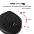 thumbnail image 4 of Vertical Mouse Wireless Rechargeable 2.4GHz Ergonomic Movement Speed 2400 6-Button Gaming & Office Mouse USB-C Charging Laptop Wireless Computer Mouse, 4 of 9