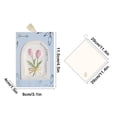 thumbnail image 3 of Floral Tulips Embroidered Towel Gift Absorbent Face Towel Hand Towel, 3 of 6