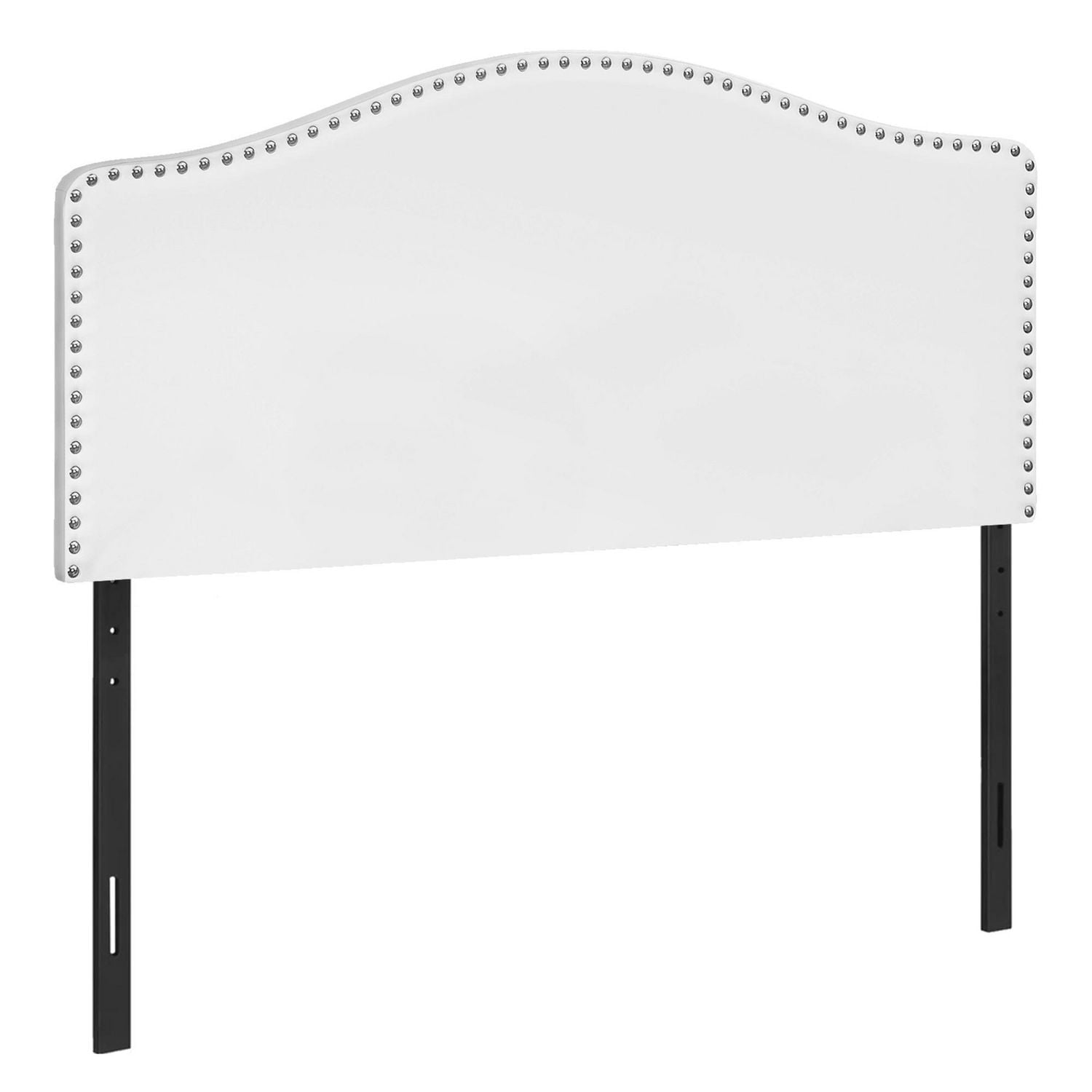 Monarch Specialties Lit, Tête De Lit Seulement, Taille Réelle, Chambre À Coucher, Rembourré, Pu D'aspect Cuir, Blanc, Transitionnel
