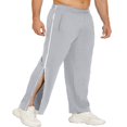thumbnail image 1 of QJUHUNG Tear Away Pants for Men Side Zipper Sweatpants Zip Leg Breakaway Pants Post Surgery Recovery Pants, 1 of 3