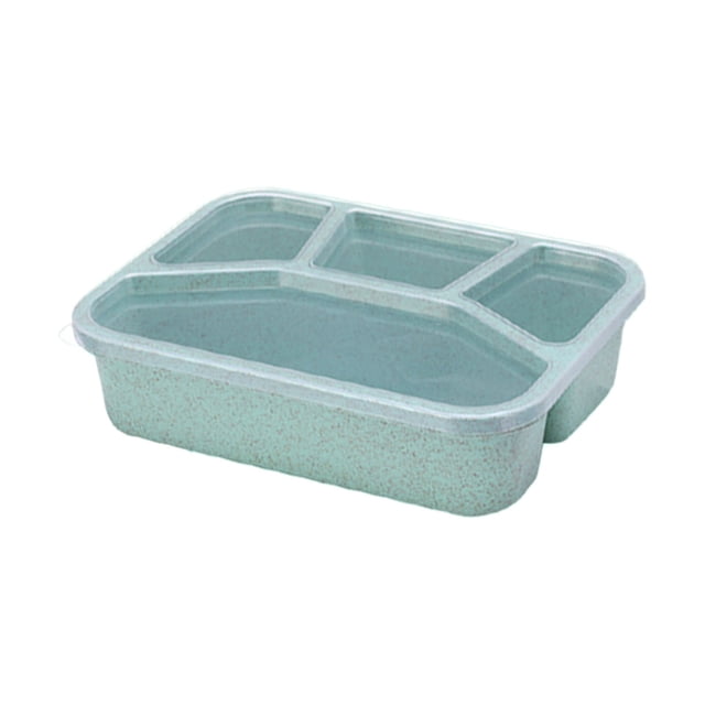 SIfdSeng Toddler Snack Container Wheat Straw Lunch Box Japanese Lunch Box Student Lunch Box Work Portable Microwave Square Snack Fast Food Box Lunch Boxes for Kids Snack Containers for Adults