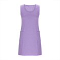 thumbnail image 3 of Ovzne Robes Grande Taille pour Femmes Rondes Robe Femme Mode Féminine Robe Décontractée Couleur Unie Robe Débardeur à Poches Robe Longue Robe Grande Taille Liquidation, 3 of 6
