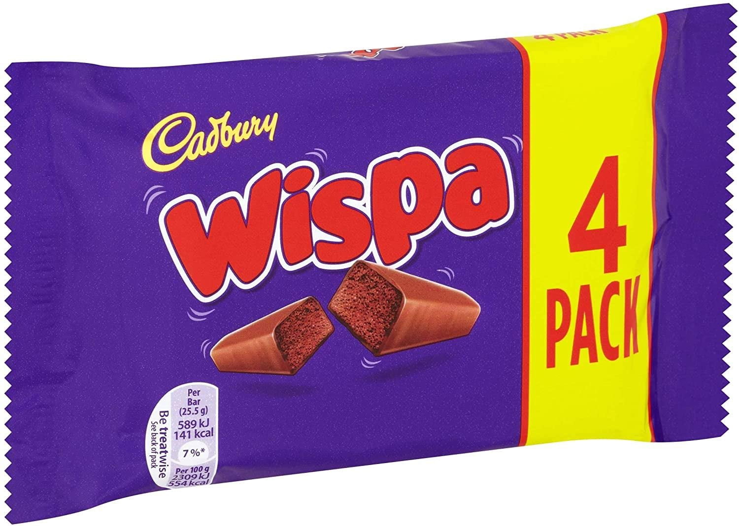 Cadbury Dairy Milk Wispa Barres de Chocolat Lot de 4
