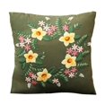 thumbnail image 1 of DIY Embroidery Pillow Covers Cushion Cover Floral Pattern Fabric Pillow Case green1, 1 of 9