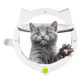 thumbnail image 2 of lionlar Porte pour Chat avec Rabat pour Chat à Verrouillage à 4 Voies pour Porte Intérieure Extérieure Blanc Blanc A, 2 of 9
