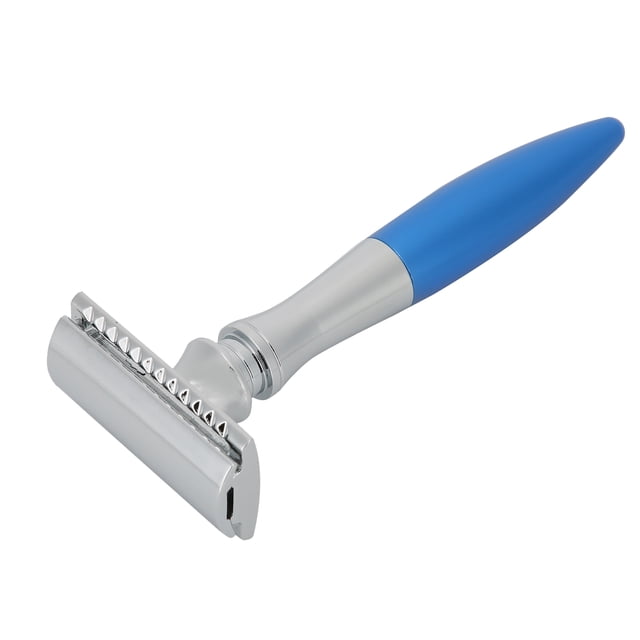 , Rétro Multi-Processus Confortable à Tenir Cadeau pour Hommes pour Barbiers Salons de Beauté pour Différentes Formes de Visage Noir,Bleu