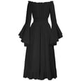 thumbnail image 3 of UPPADA Liquidation Robes d'Invitée de Mariage à Manches Évasées pour Femmes Robe de Cocktail Chic Robes de Bal d'Hiver Robes de Cocktail Formelles Robe Combinaison Asymétrique, 3 of 5