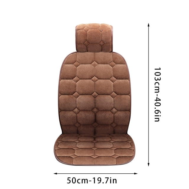 Agiferg Warm Plush Car Seat Cover Bundle Free Winter Keep Warm Front Rear Pad Silk Cotton Filling