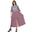 thumbnail image 1 of Moomaya Kurta Imprimée Tenue d'Été Kurti pour Dames Tunique à Fente avant Hauts pour Femmes, 1 of 5