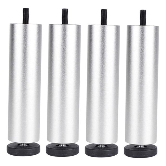 4x Aluminum Alloy DIY Adjustable Furniture Legs for Coffee Table Sofa Bed Refrigerator Replacement - 25cm