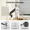 thumbnail image 3 of BONTEC Monitor Wall Mount for 13-42 Inch Screens Up to 19.8lbs, Single VESA Mount with Gas Spring Adjustable Tilt Swivel Rotation Arm, Full, 3 of 9