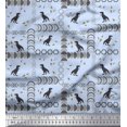 thumbnail image 1 of Soimoi Poly Georgette Fabric Geometric Shapes & Dinosaur Animal Decor Fabric Printed Yard 42 Inch Wide, 1 of 3