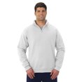 thumbnail image 1 of Jerzees Mens NuBlend Quarter Zip Cadet Collar Sweatshirt, 2X, White, 1 of 2