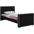 thumbnail image 1 of Meridian Furniture Lit Simple en Velours Noir Dillard, 1 of 6