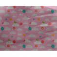 thumbnail image 4 of oneOone Georgette Viscose Fabric Insect|Balloon & Clouds Nature Print Fabric BTY 42 Inch Wide, 4 of 4