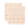thumbnail image 1 of INSPIRE CHIC Women's 2 Pcs Stretchy Bra Extenders, 2x2/2x3/2x4 Hooks Elastic Back Bra Extension Strap Bra Band Light Apricot 2 Rows 4 Hooks, 1 of 6