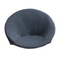 thumbnail image 2 of Housse de Chaise Ronde en Jacquard, Housse de Chaise Lune en Polyester à Haute Extensibilité, Protection pour Meubles de Salon, Lavable, Gris Foncé, Taille, 2 of 8