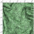 thumbnail image 2 of Soimoi Green Rayon Fabric Human Face Print Fabric by the Yard 56 Inch Wide, 2 of 6