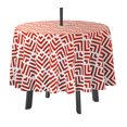 thumbnail image 1 of Vargottam Indoor/OutdoorRoundTablecloth 58 pouces avec trou de parapluie & Zip, imperméable à l'eau TableCloth, TableCovers pour Backyard Table -Red, 1 of 7