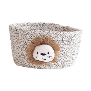 Clearance Deals Small Woven Basket Cute Blue Rope Basket Cotton Basket Room Storage Basket Cute Animal Design Storage Bags