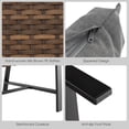 thumbnail image 4 of Gymax Ensemble de 2 Causeuse en Rotin Ensemble de Table Basse avec Coussin de Dossier Rembourré pour Terrasse, 4 of 6