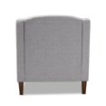 thumbnail image 3 of Baxton Studio Leonie Grey Upholstered Brown Finished Chaise Lounge, 3 of 9