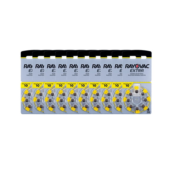 Rayovac Taille 10 (Lot de 80) - Piles pour Appareils Auditifs