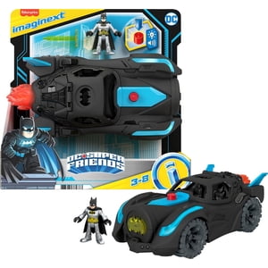 Imaginext DC Super Friends Lights & Sounds Batmobile, Batman Figure & Vehicle, 3-Piece Preschool Toys