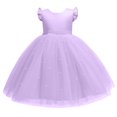 thumbnail image 1 of RXIRUCGD 2025 Vêtements d'Été pour Enfants Robe Bouffante en Maille Unie pour Filles Robe de Performance Formelle pour Filles, 1 of 4