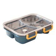 XYAIYT Microwave Safe Lunch Box Food Containers with Four Bowl Sealed Compartments and Tableware Storage Long Lasting Plastic for Home School Office Suit for Cuisine
