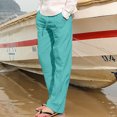 thumbnail image 1 of Pantalon pour Hommes, Mode Homme Été Uni Décontracté Taille Élastique avec Poche Pantalon, 1 of 5