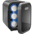 thumbnail image 1 of ICEMAN Portable Mini Fridge w/ 6 355 ml (12oz) Can Capacity, Cools and Heats, Car Plug Included - Black, New, 1 of 9