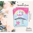 thumbnail image 5 of Darling Souvenir Blue Birthday Invitation Card 28 Pcs Fill or Write In Blank Invites Printable Party Supplies 5 x 7 Inches, 5 of 5