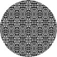 thumbnail image 1 of Ahgly Tapis Rond Lavable en Machine Intérieur Transitionnel Gris Minuit, 4 Pieds Rond, 1 of 7