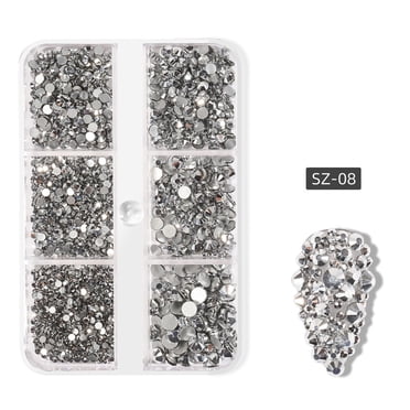 EGNMCR Ongles Press-On en Boîte Art des Ongles Bijoux en Strass Strass Plats Cristal Céleste Bijoux pour Ongles Strass pour Ongles