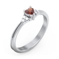 thumbnail image 3 of Birthstone Heart Ring with Shoulder Accents - Garnet (January), 3 of 4