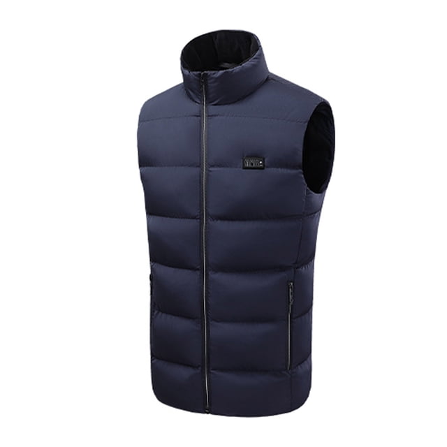 Timegard Womens Vests Plus Size Fall Winter Warm Sleeveless Cotton Coat Solid Color Comfy Heated Jackets