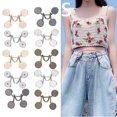 thumbnail image 4 of Waist Extender Button, Adjustable Detachable Sturdy Alloy Reusable Seamless Adjustable Buckles, For Pants Tighten The Waistband Waist Buckle Skirts, 4 of 8