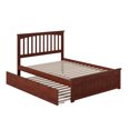 thumbnail image 4 of Mission Full Wood Platform Bed with Matching Footboard & Full Trundle in Walnut, 4 of 20