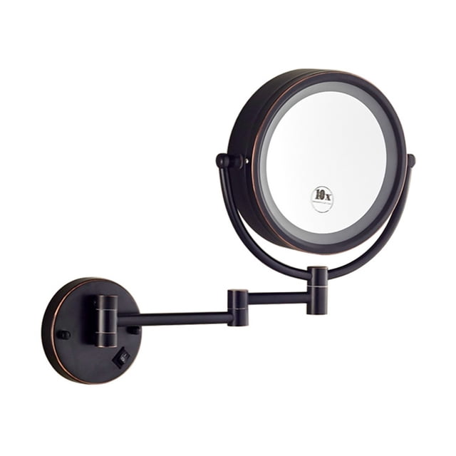 Personal Makeup Mirror Vanity Mirror With Lights Makeup Mirror Wall-mounted LED Light 10X Bath Telescopic Folding Double-sided Makeup Vanity Mirror ,Widely Use