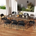 thumbnail image 2 of Gymax 8PCS Folding Chairs w/ Metal Frame PVC Leather Stackable Chairs for Indoor, 2 of 9