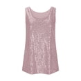 thumbnail image 3 of UPPADA Camisoles à Paillettes pour Femmes Scintillantes Sans Manches Hauts de Fête Col Ras du Cou Chemises Décontractées Chics Tenue de Boîte de Nuit à Paillettes Hauts de Sortie Liquidation, 3 of 6