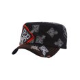 thumbnail image 1 of Top Headwear Womens Print Adjustable Cadet Cap - Black - Studded Cross, 1 of 2