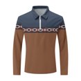 thumbnail image 5 of DecSea Men's Long Sleeve Polo Shirt Zip Neck Business Casual Tops Ribbed Workout Tee Shirts, 5 of 5