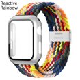 thumbnail image 1 of LEIXIUER Nylon Band for Apple Watch Bands with Case 38mm 42mm, Adjustable Braided Solo Loop with Glass Screen Protector Case ,Soft Wristband Stretch Nylon Elastic Strap for iWatch Series 3 2 1, 1 of 6
