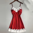 thumbnail image 1 of LSLJS Nuisette en Satin pour Femmes Dames Tenue de Nuit Nuisette Lingerie Aguichant avec Coussinets de Poitrine, Robe de Pyjama pour Femmes, 1 of 4