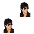 thumbnail image 3 of Shengyu Realistic Appearance Mens Wig For Punk Rock Disco Party Suitable For Various Occasions Wig Cover Black 2Set, 3 of 6
