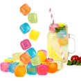 thumbnail image 1 of 36 Pack Reusable Ice Cube Plastic Ice Cubes Colorful Refreezable, 1 of 8