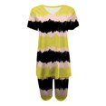 thumbnail image 4 of Ensembles Courts Femmes Tenues 2 Pcs Vacances Mode Femmes Blouse à Col en V T-Shirts à Manches Courtes Shorts Ensembles de Tailleur Décontractés Été Ensembles 2 Pcs pour Femmes en Liquidation, 4 of 4